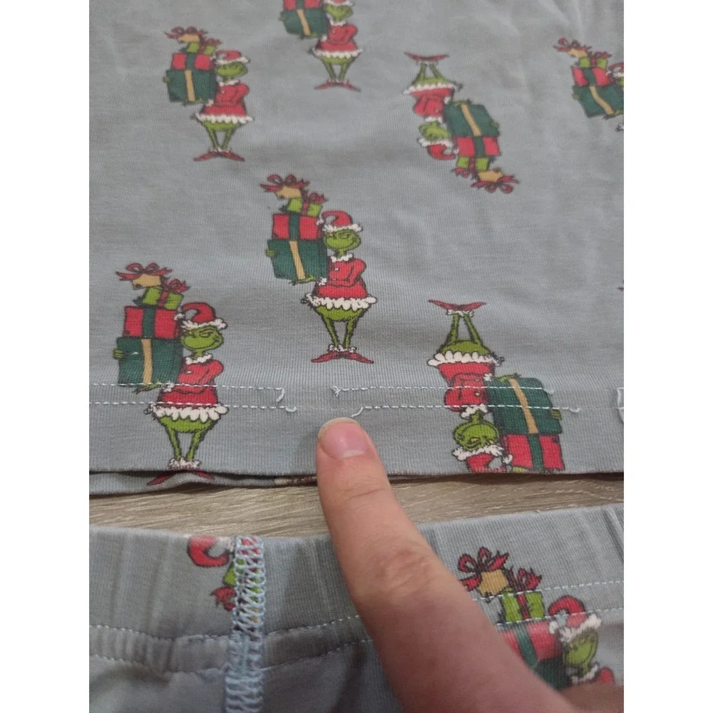 Hanna Andersson Hannasoft Grinch Christmas Pajamas Kids Boys 120 US 6-7